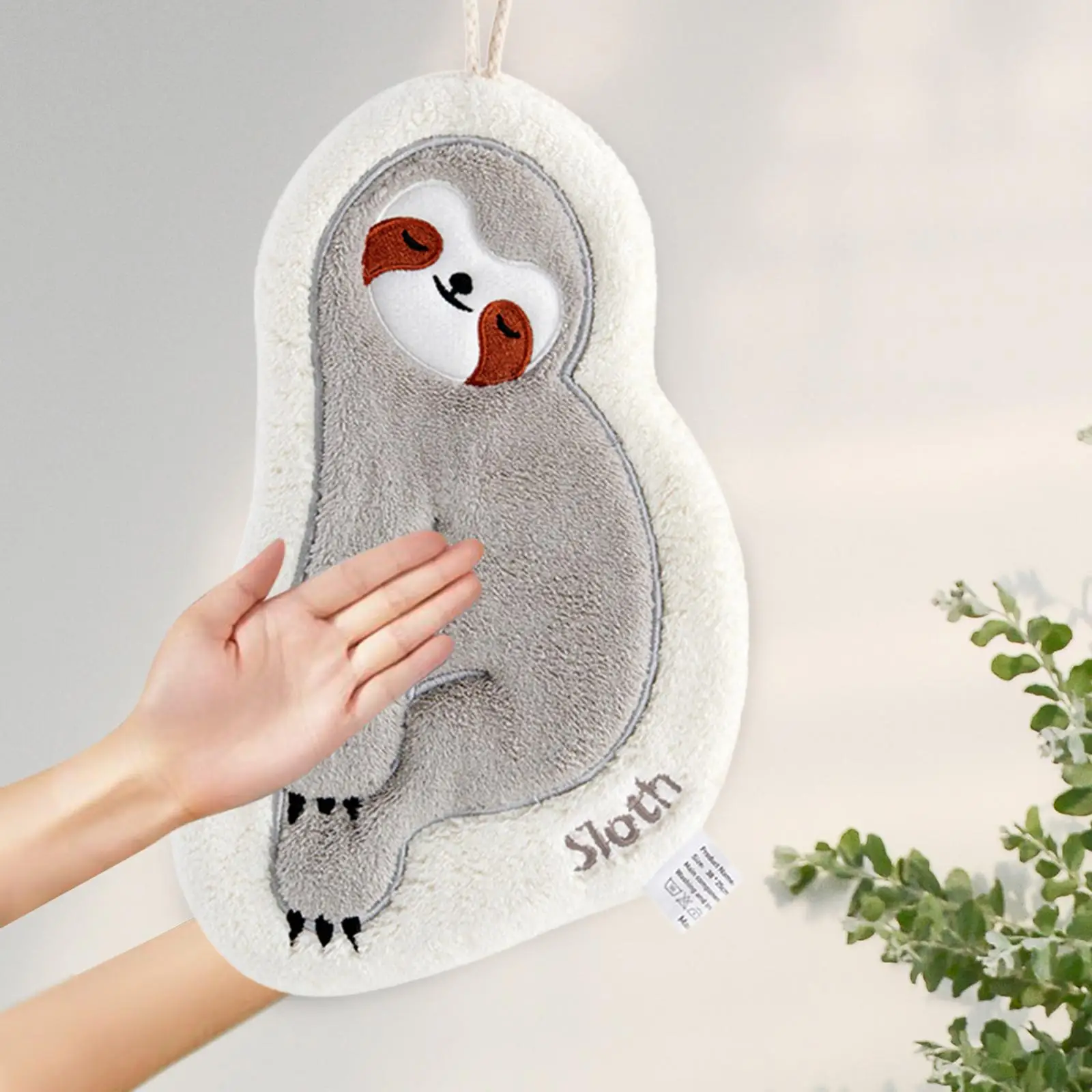 Funny Sloth Hanging Hand Towel Decorative Animal Hand Towels Highly Absorbent