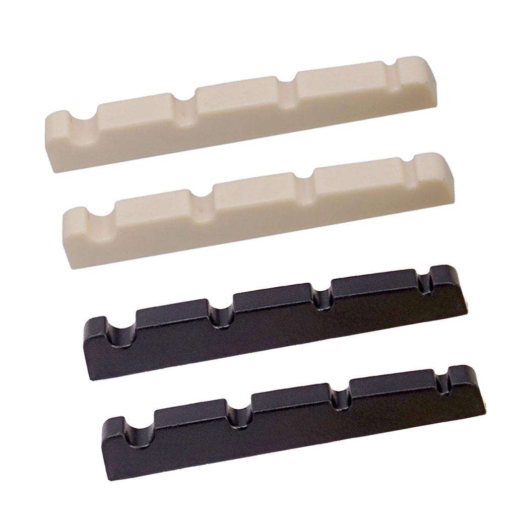 Description Picture 6 of item2 pcs Plastic Guitar Slotted Curved Nut for 4 String Electric Guitar Replacement Stringed Instruments Parts