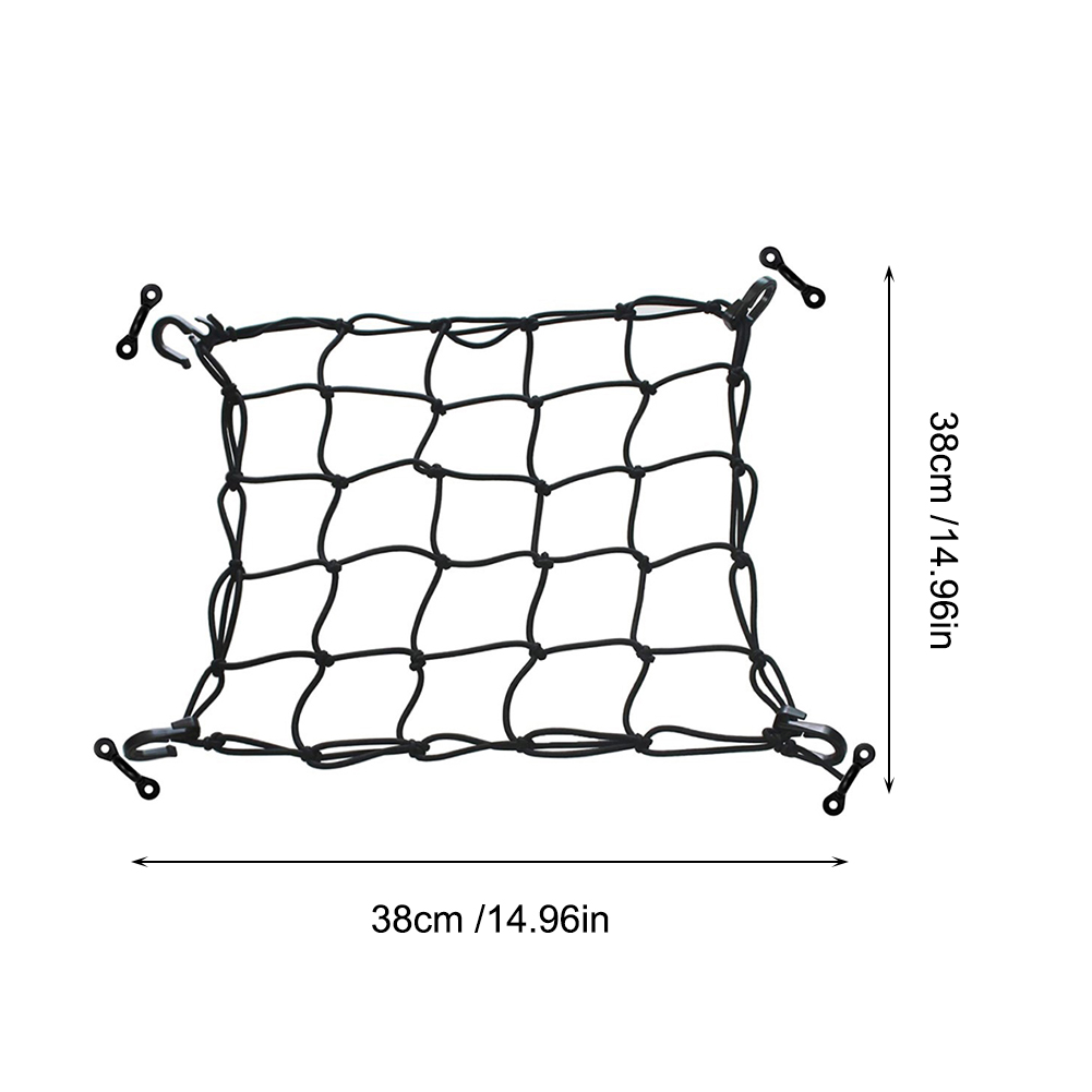38x38cm Kajak-Decknetz mit Schnallenhaken, Hochbelastbares Nylon-Gepäcknetz, Bungee-Netz, Marine-Zubehör – Detail 6