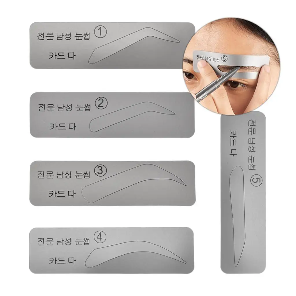 Eyebrow Stencils Grooming Shaping Templates DIY , 10 Pack(5 Styles)