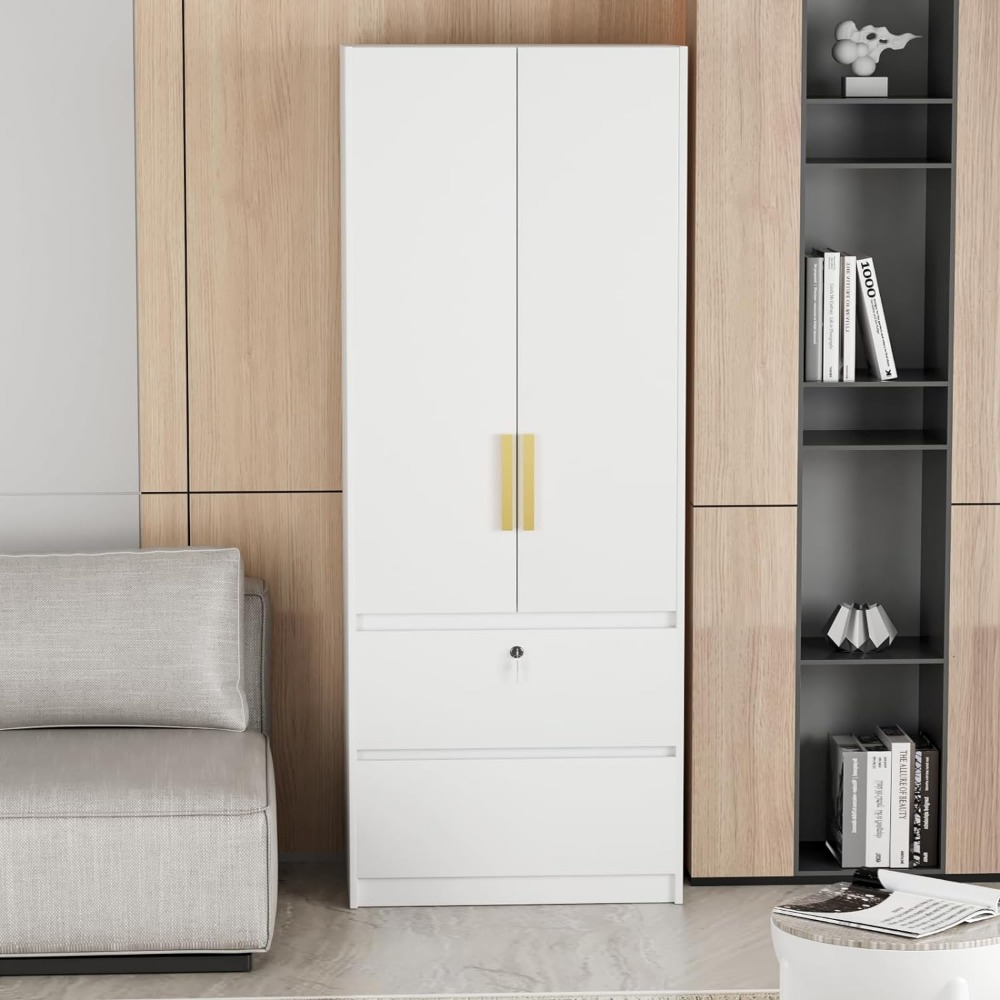 Title 3, Home Furniture Large Freestanding Armoire Shelv...