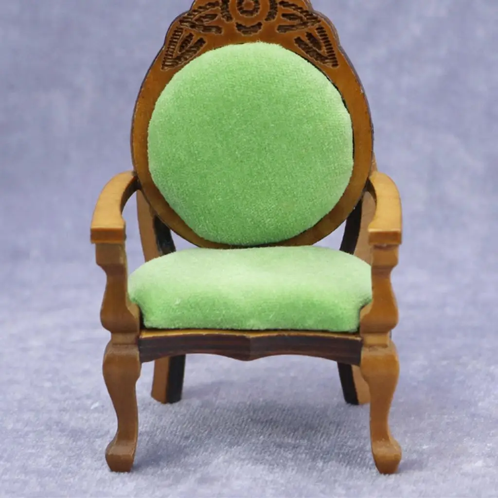 1/12 DollHouse Miniature Mini Flocking Seat  Living Room Furniture Accessories for Dollhouse  Toy