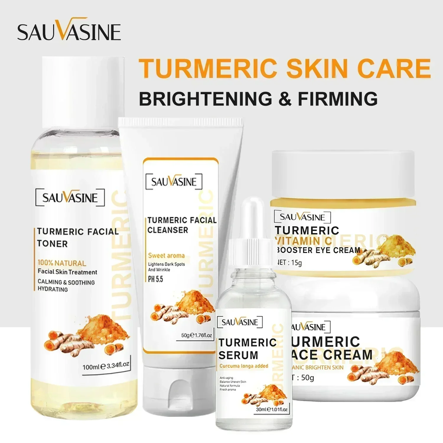 Best of Turmeric Face Skin Care Set Facial Products Kits Anti Acne Lighten Dark Spot Glowing Moisturizing Cream For Dark Skin Reviews & Tips