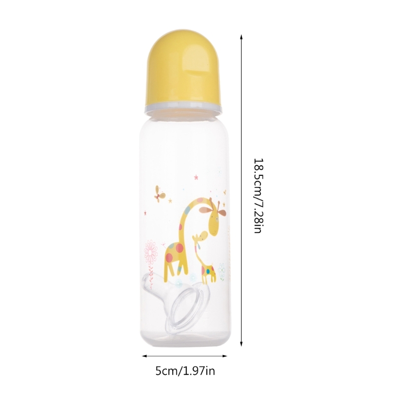 Schöne-design Baby Milch Flasche Baby Fütterung Flasche 250ml Kapazität Standard-auslauf PP Material Baby Flasche 7-zoll Höhe A2UB – Detail 4