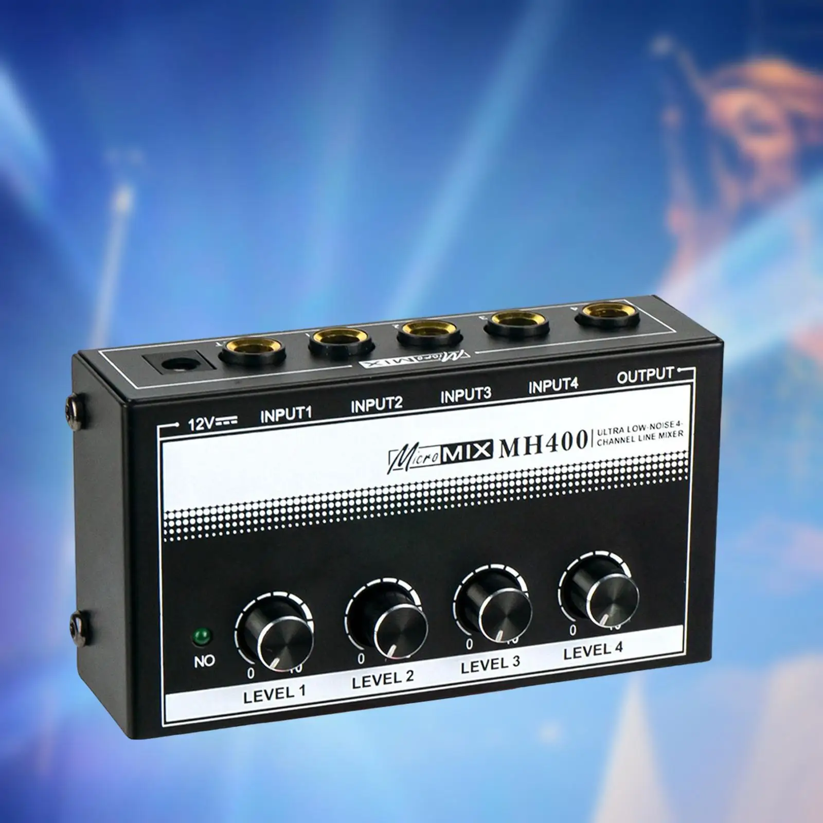Sound Mixer 4 Channel Line Mixer Professional Audio Sound Mixer Audio Amplifier for Microphone Musical Instruments Guitar Bass