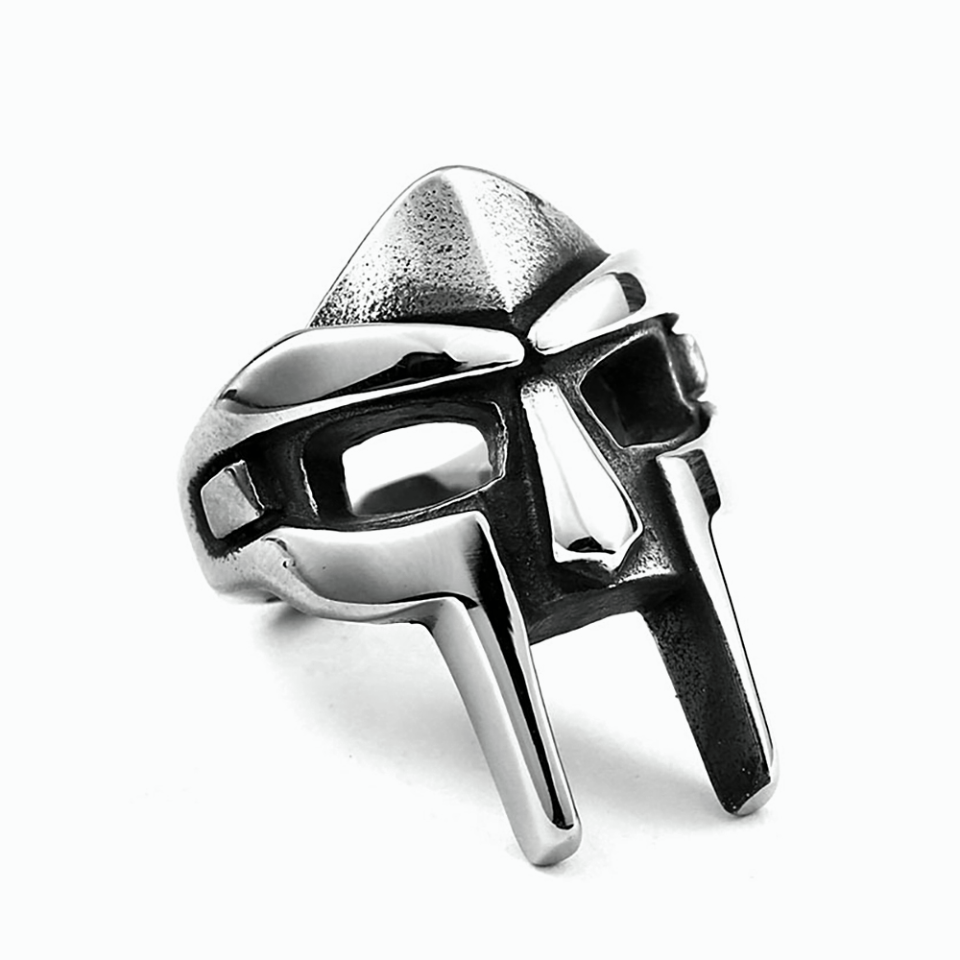 Gothic Vintage Klassische Mf Doom Maske Ringe Punk Ägyptischer Pharao Edelstahl Ring Für Männer Jungen Mode Schmuck Geschenk Großhandel – Detail 2