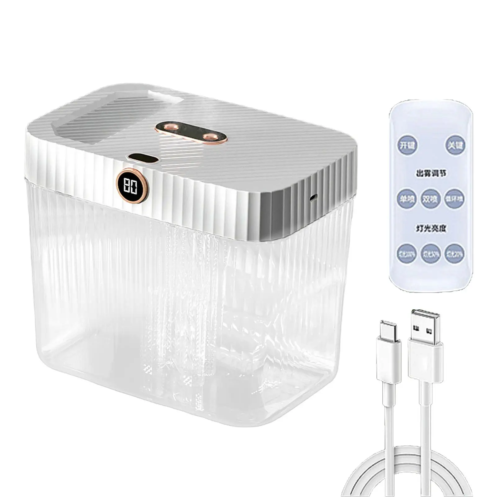 Desktop Air Humidifier Large Capacity with Colorful Light for Hotel Nursery