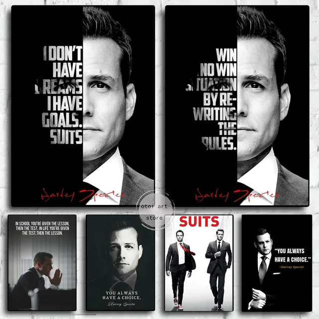Suits Harvey Specter Poster | Harvey Specter Canvas | Office 
