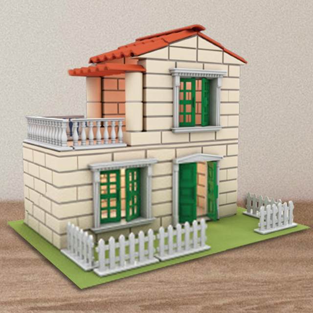 Kit De Construção De Mini Casa De 170 Peças, Brinquedos Educativos,  Conjunto De Engenharia De Construção De Tijolos Educativos, Modelo De Casa  Exibível, Presente Para Crianças E Adultos