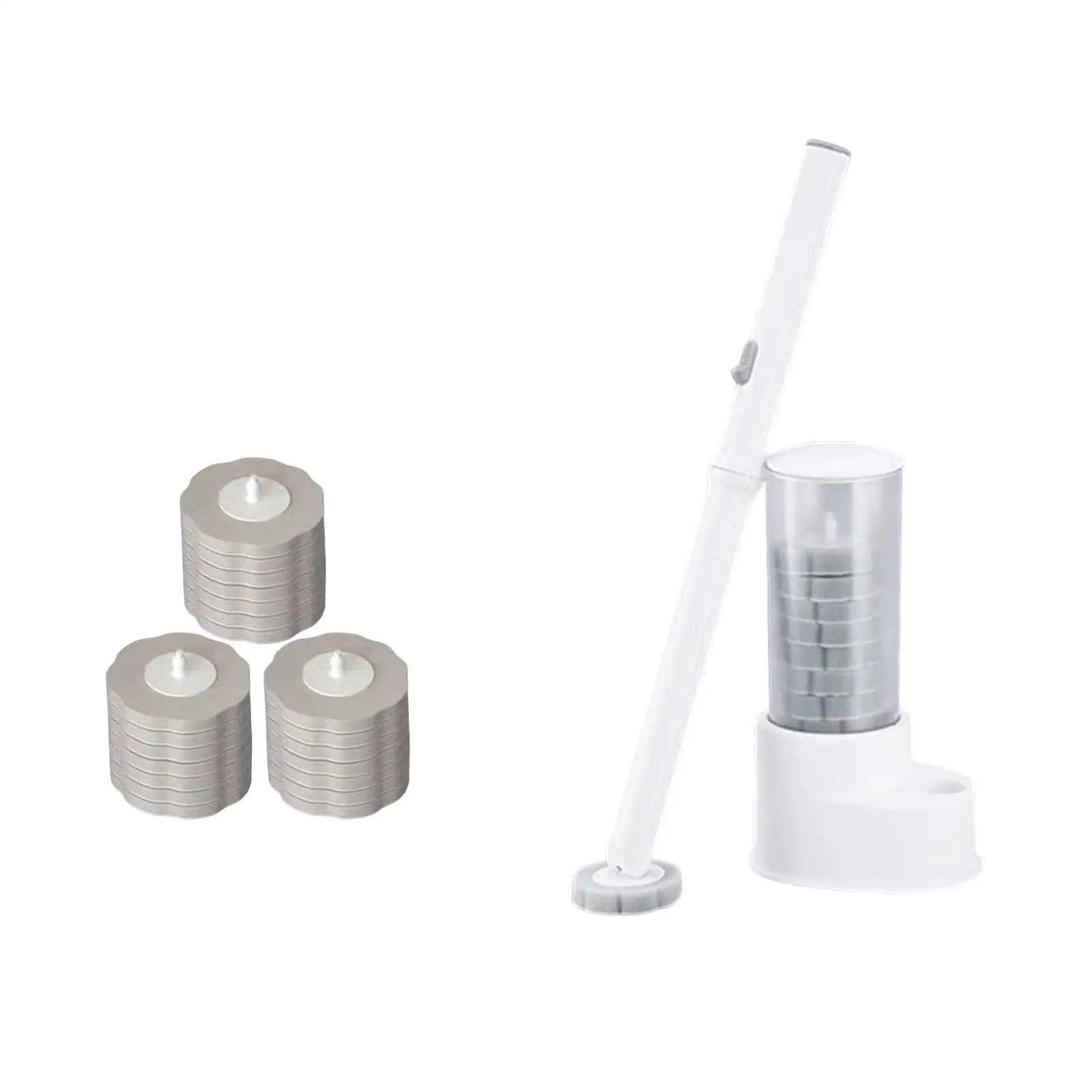 Replacable Toilet Cleaning Scrubber Set with Cleaning Liquid Cleaning Toilet Brush for Bathroom