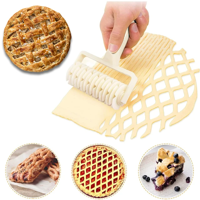 Stainless Steel Pastry Lattice Cutter Dough Cookie Pie Pizza Bread Pastry  Roller Cutter with Wood Handle Pasta Tool DIY Bakeware - AliExpress
