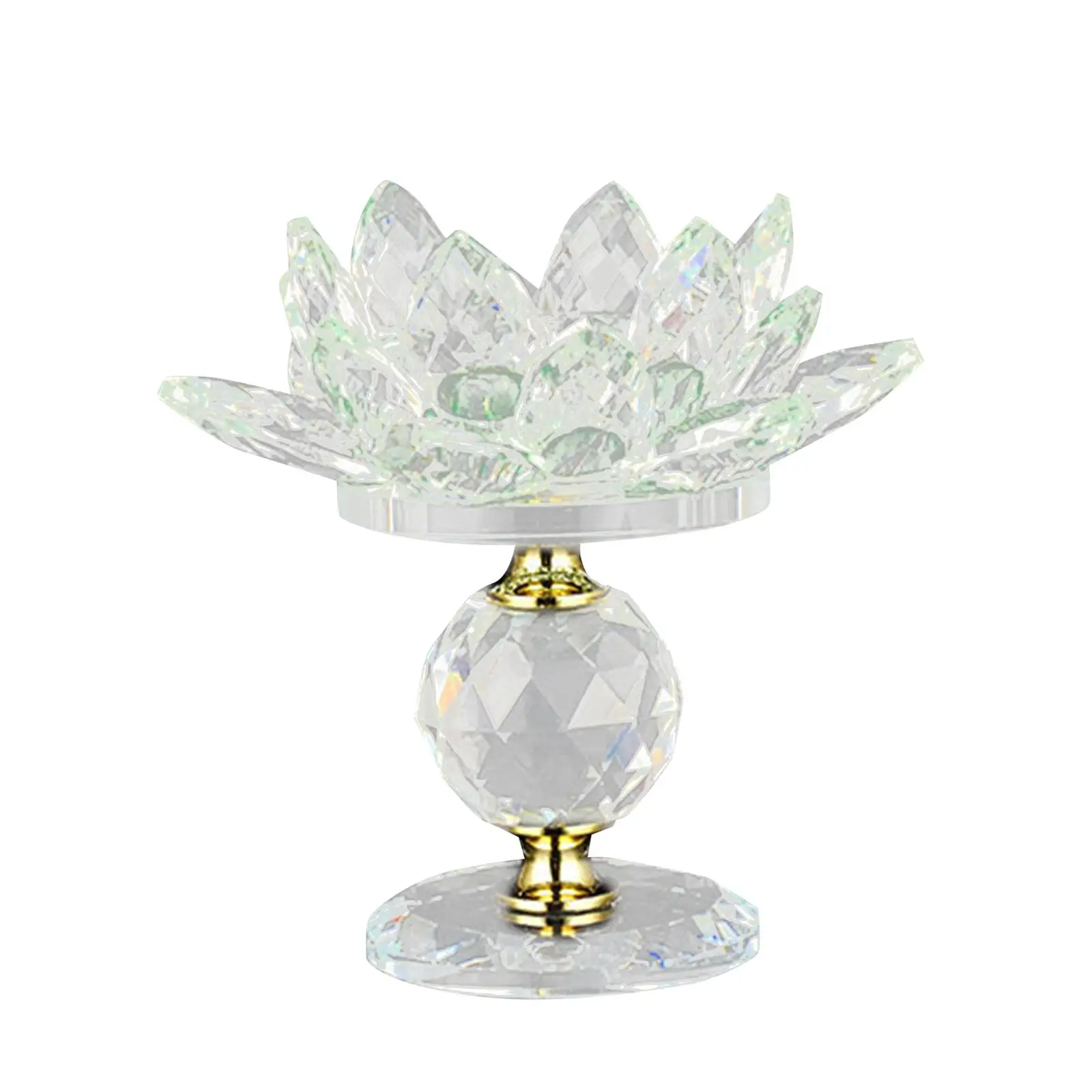 Crystal Glass Lotus Candle Holders for Home Decoration Votive Tealight Holders Wedding Gift