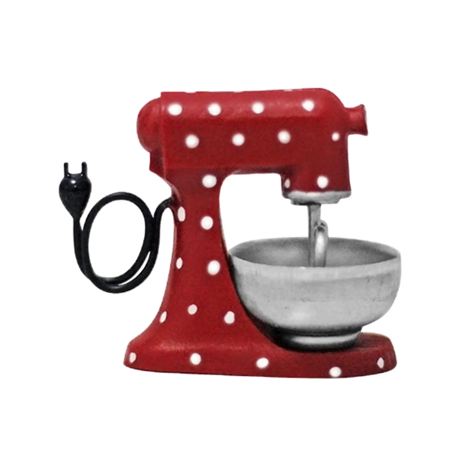 Mini Mixer Machine Dollhouse Handcraft Decoration Vintage Style Model Modern Resin 1:12 Scale for Tabletop Cooker Pretend Play