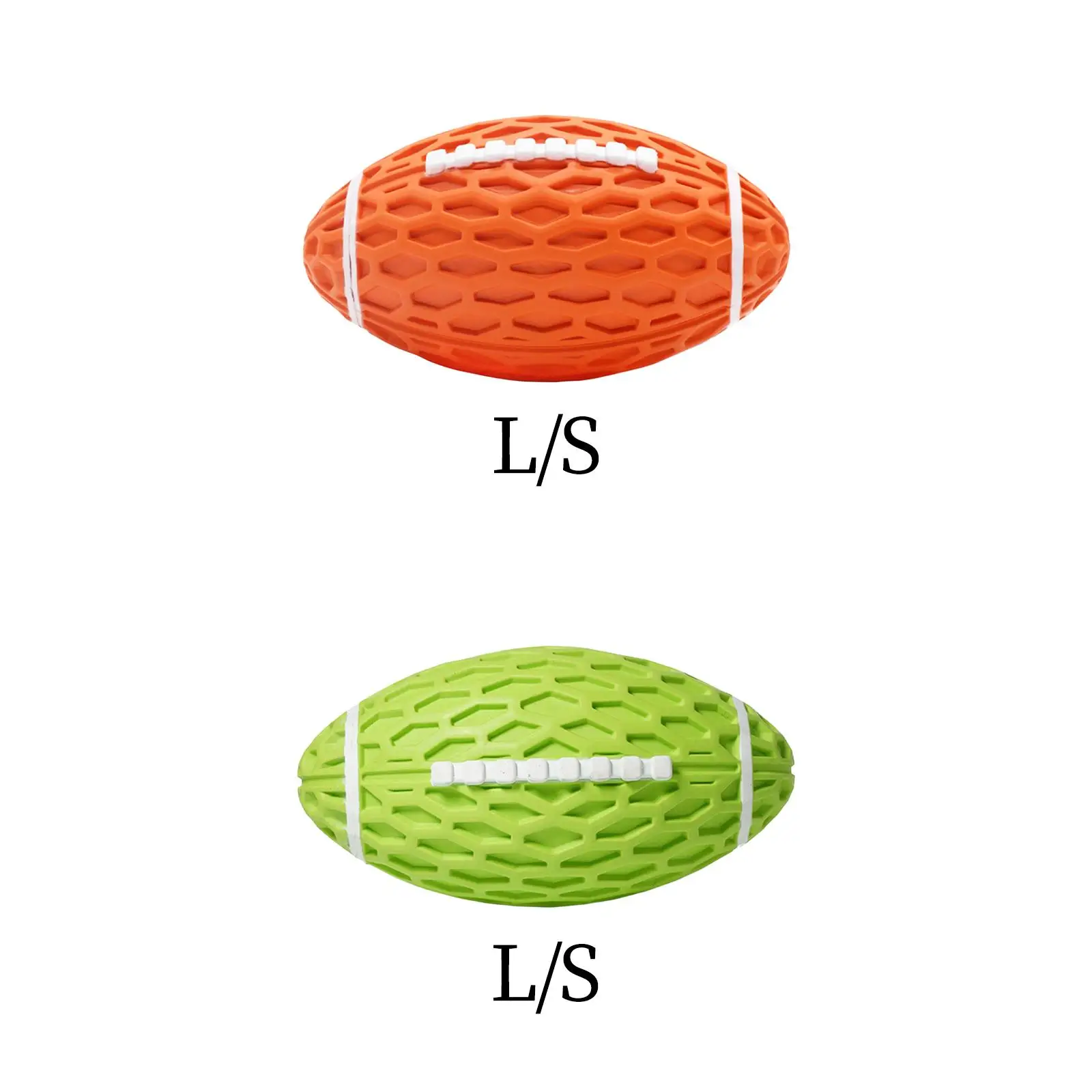 Dog Toy Balls Rugby Gift Sounds Bite Resistant Pet Squeaky Toys Balls Interactive Ball for Puppies Fetch Indoor Entertainment