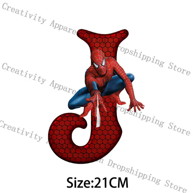 Free Shipping 2Pcs/Lot Iron On Thermal Transfers Patches Ironing  Applications For Clothing Spiderman Animation Fusible Stickers