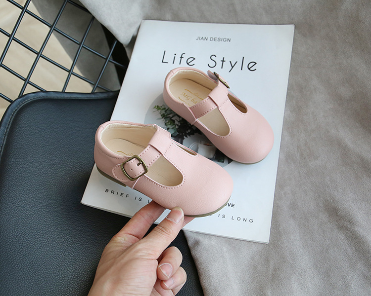 Frühling Herbst Kinder Schuhe T Strap Leder Schuhe Für Mädchen Jungen Nicht-slip Kleinkinder Mary Janes Baby Kinder Schnalle strap Wohnungen – Detail 16