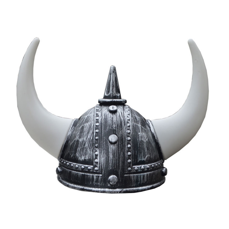 Erwachsener Wikinger helm mit Hörnern für Wikinger-Themen partys alter römischer Krieger hut für Halloween-Kostüm mittelalter liches Ankleiden – Detail 4