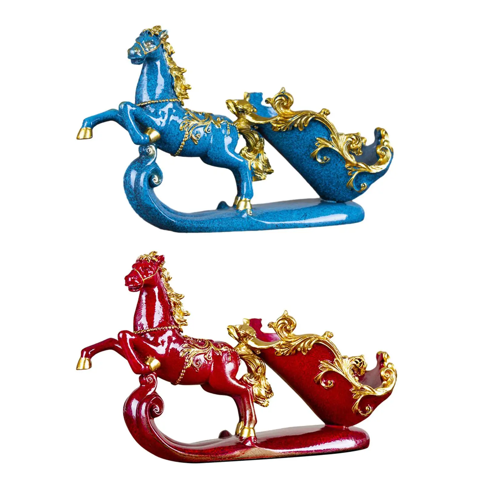 Storage Holder Retro Style Champagne Holder Single Bottle Shelf Horse Figurines for Countertop Tabletop Party Home Gifts