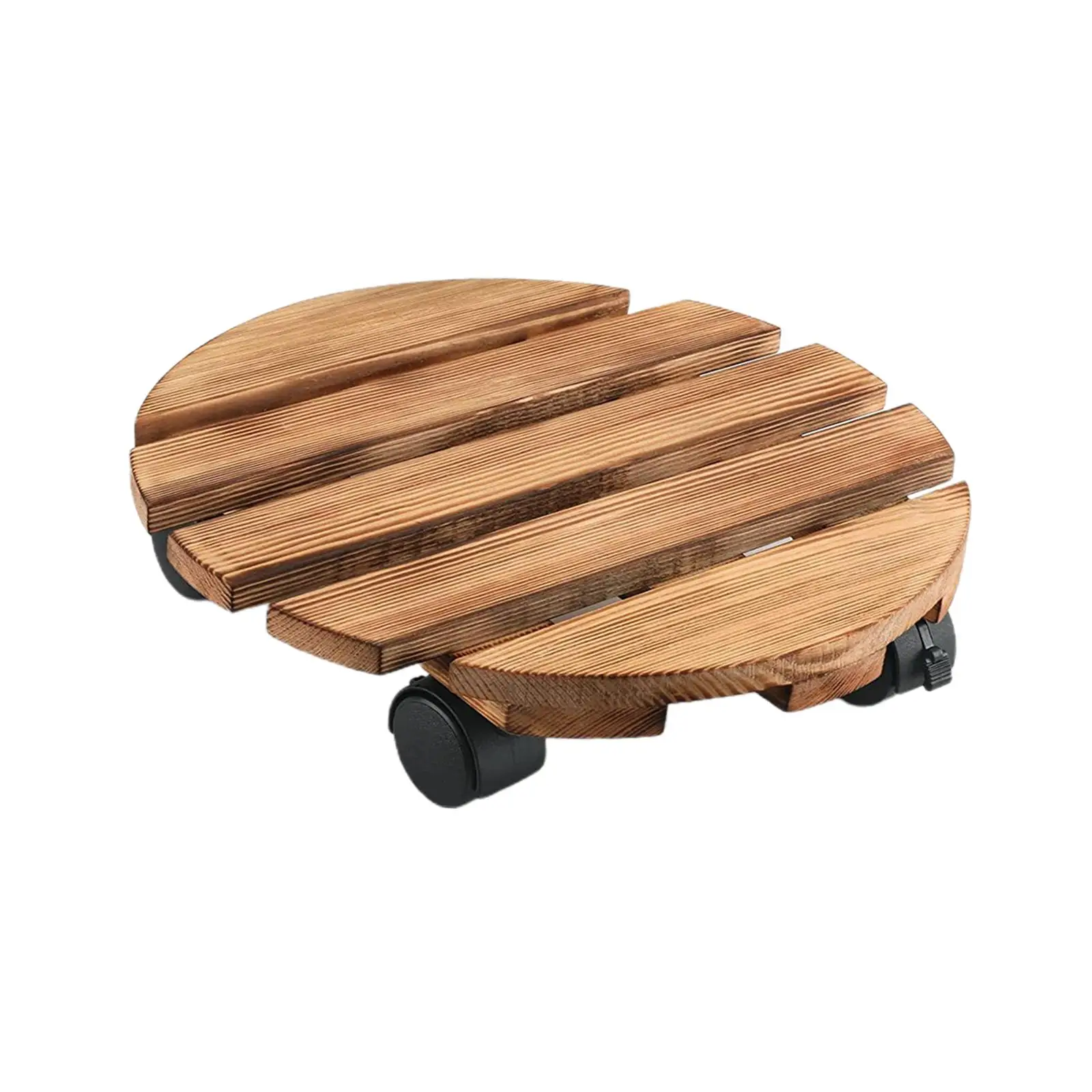 Planter Stand Base Wood 30x30cm Sturdy with Caster Wheels Wear Resistant Plant Stand for Patio Indoor Garden Room Outdoor