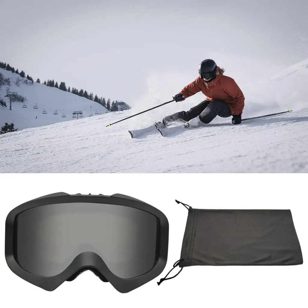 Ski Snowboard Goggles Winter Sports UV Sunglasses for Men Women Anti-fog Protective Lens Windproof Dustproof Outdoor