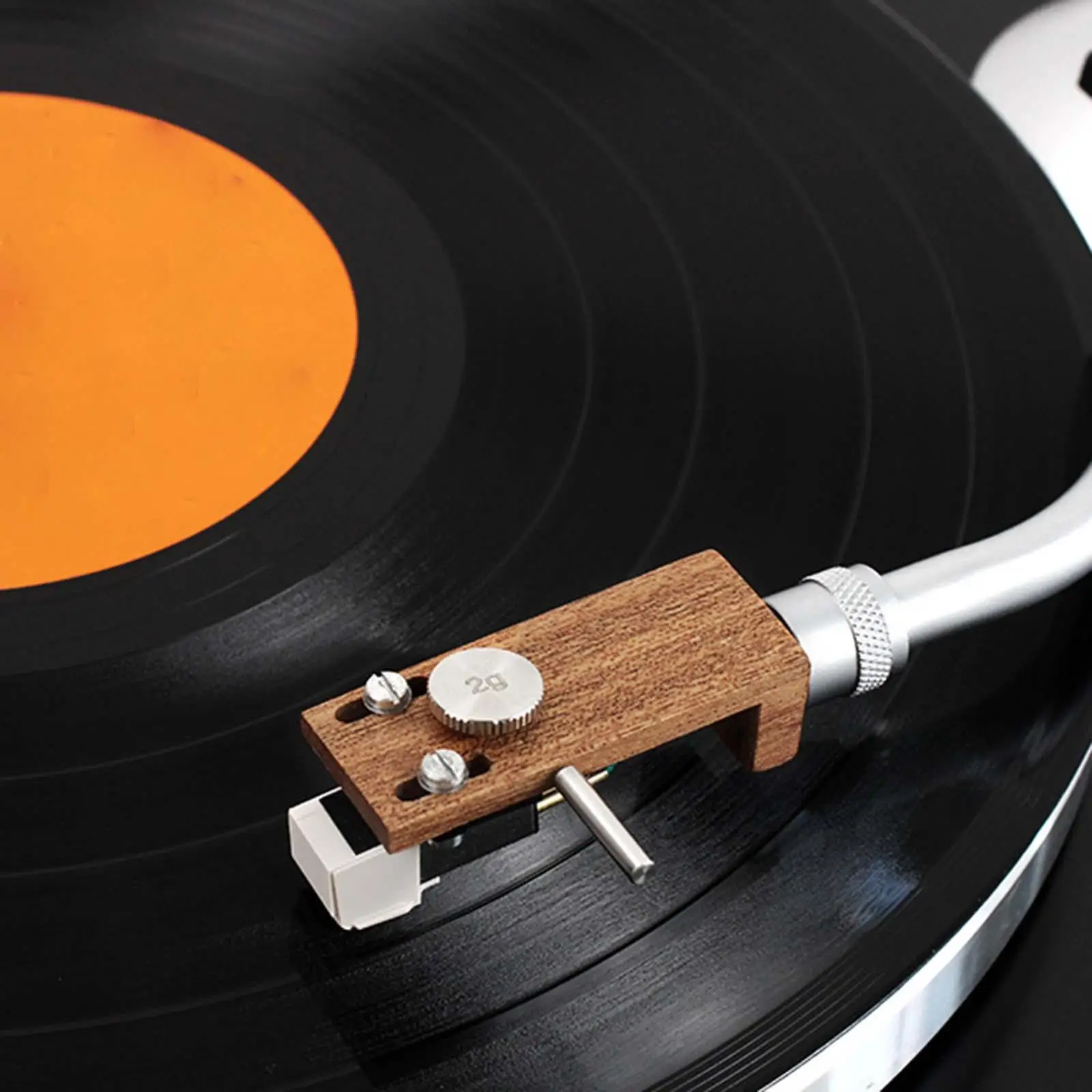 Turntable Headshell Wooden Phono Accessory Universal Replacement LP Audio with Counterweight Needle Cartridge Stylus Turntable