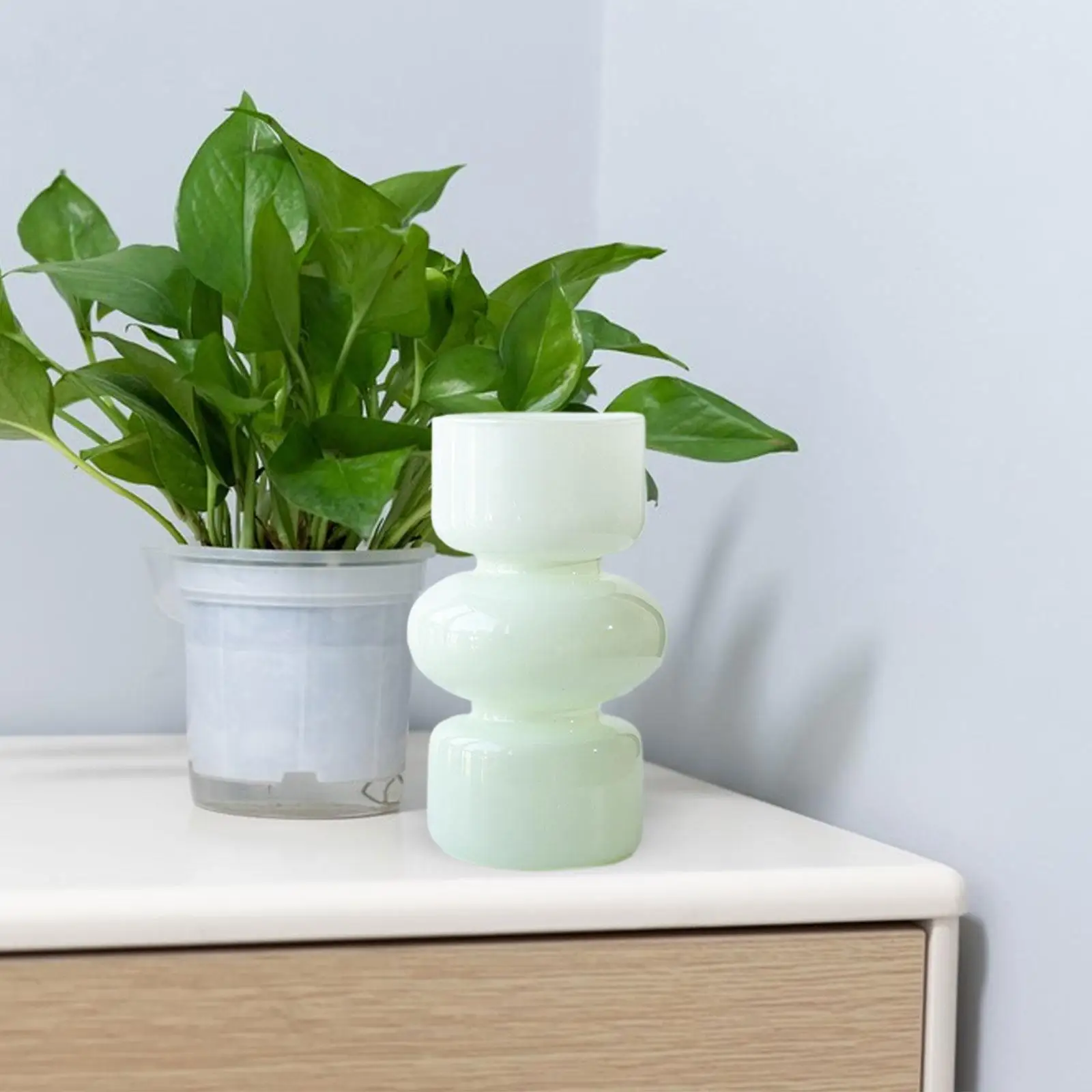 Decorative Vases Crafts Modern Artwork Creative Floral Arrangement Flowers Container for Desk Holidays Living Room Bedroom Shelf