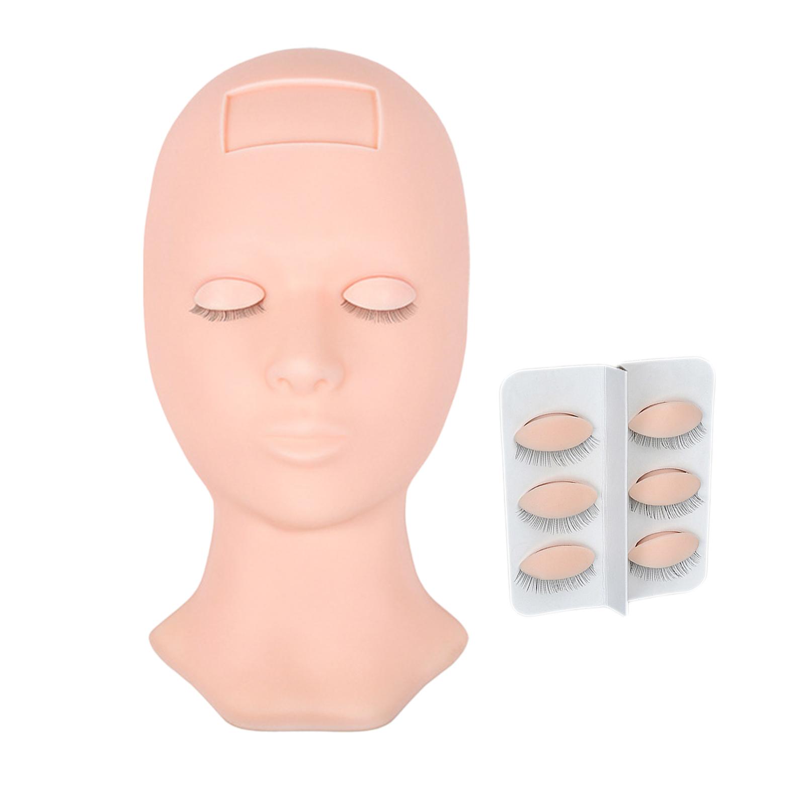 Eyelash Manikin Head, Cosmetology Manikin Flat Head for Eyelash Extension