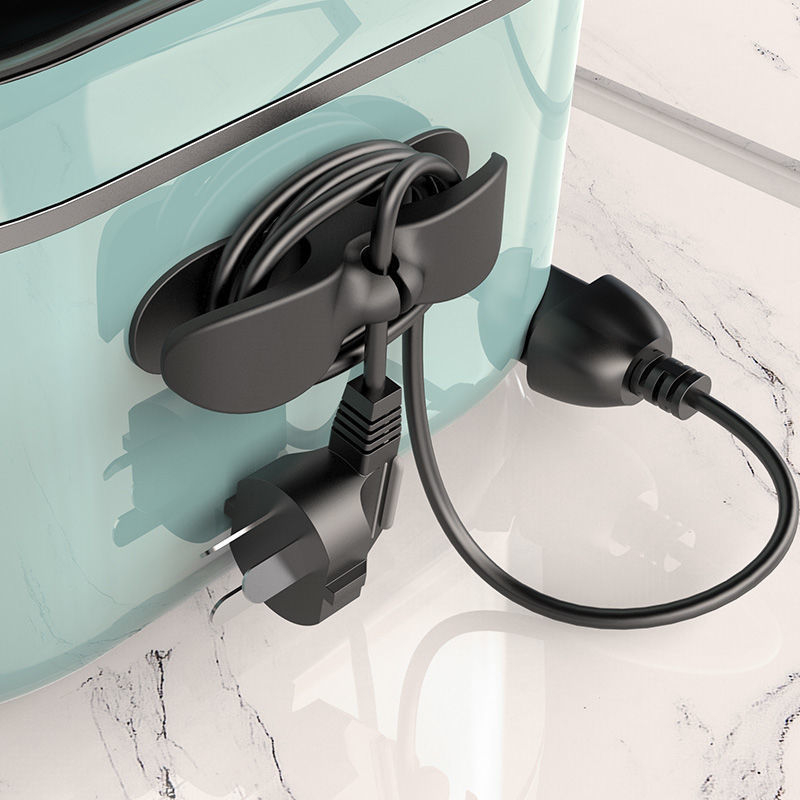 Description Picture 5 of item1 Pc Home Appliance Plug Organizer Data Line Management Clips Cord Wrapper Wire Cable Winder Kitchen Office Storage Hook Rack