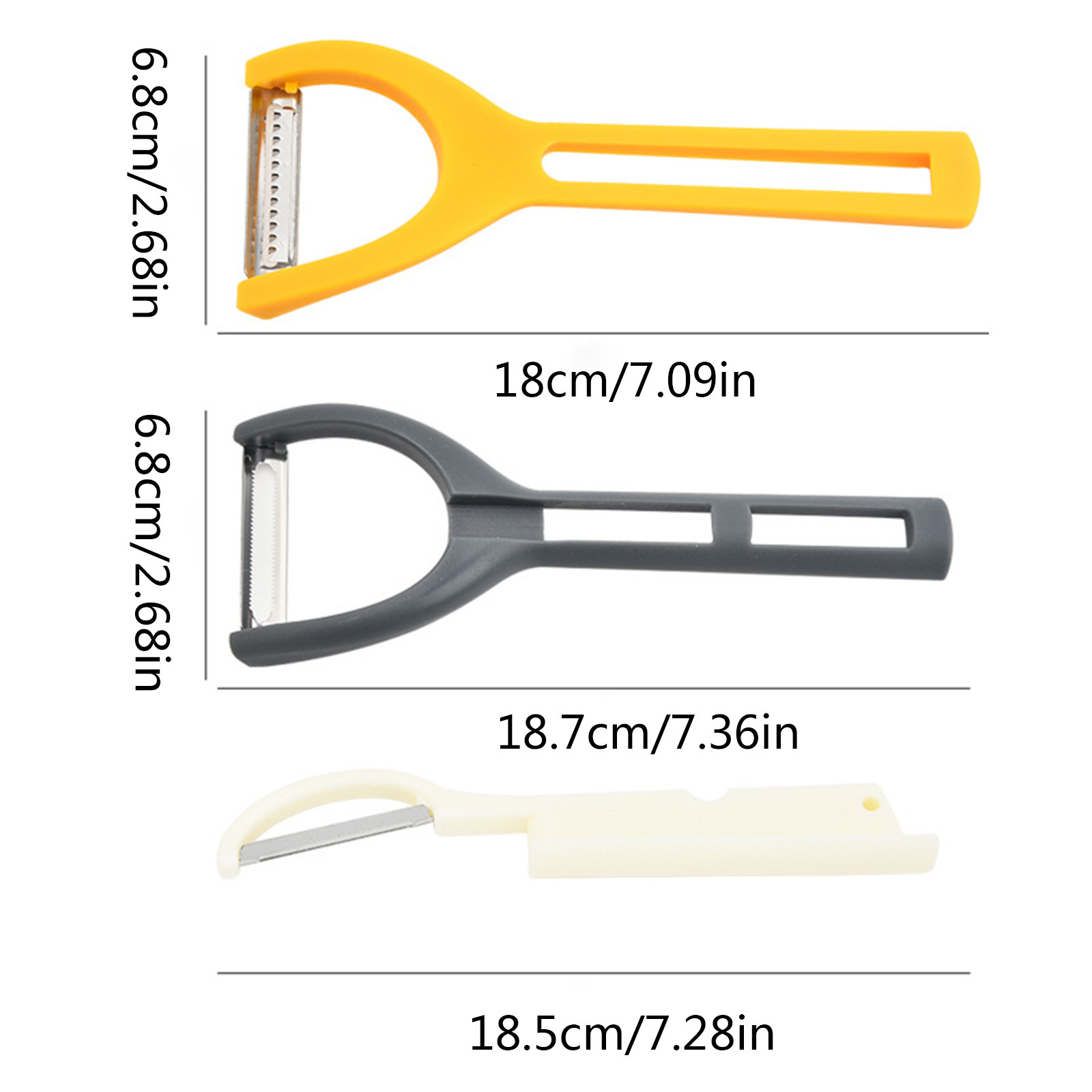 Stainless Steel Three Piece Set Peeler Household Multifunctional Melon Planer Plastic Handle Grater Kitchen Fruit Peeler Set