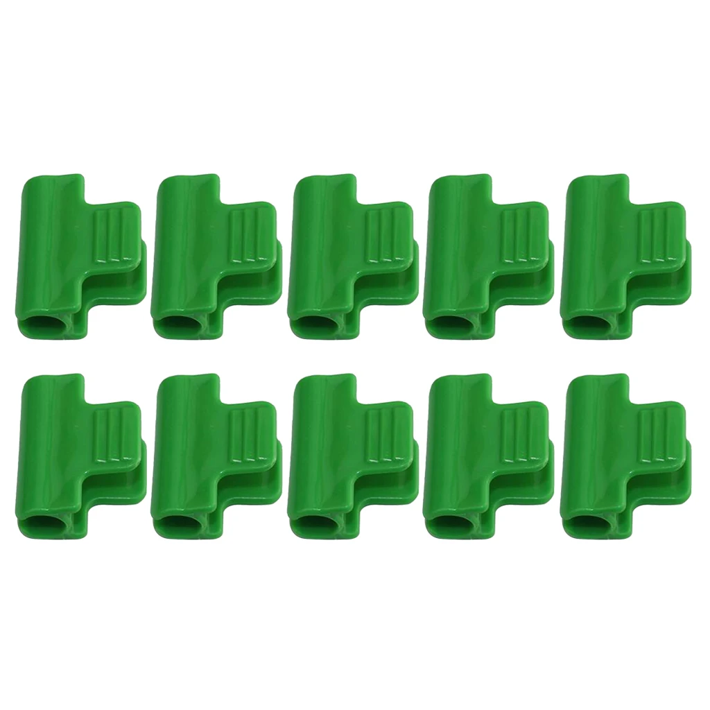 10Pcs Clamps for Outer Plant Stakes Greenhouse Film Row Cover Netting Tunnel Hoop Clips
