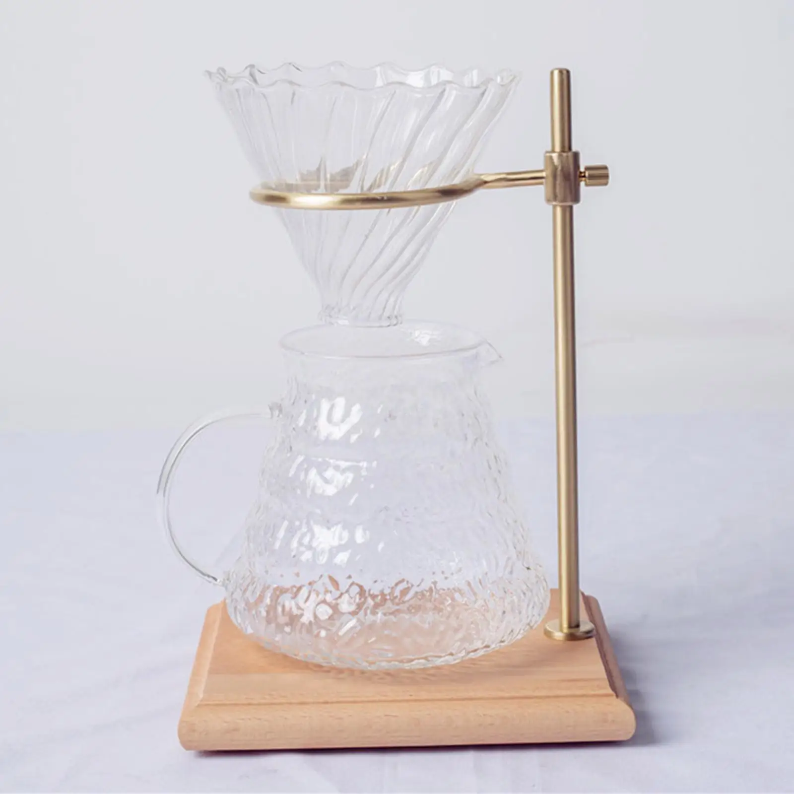 Coffee Dripper Stand Standing Wooden Base Detachable Rack Coffee Drip Coffee Stand Coffee Filter Holder for Kitchen Bar