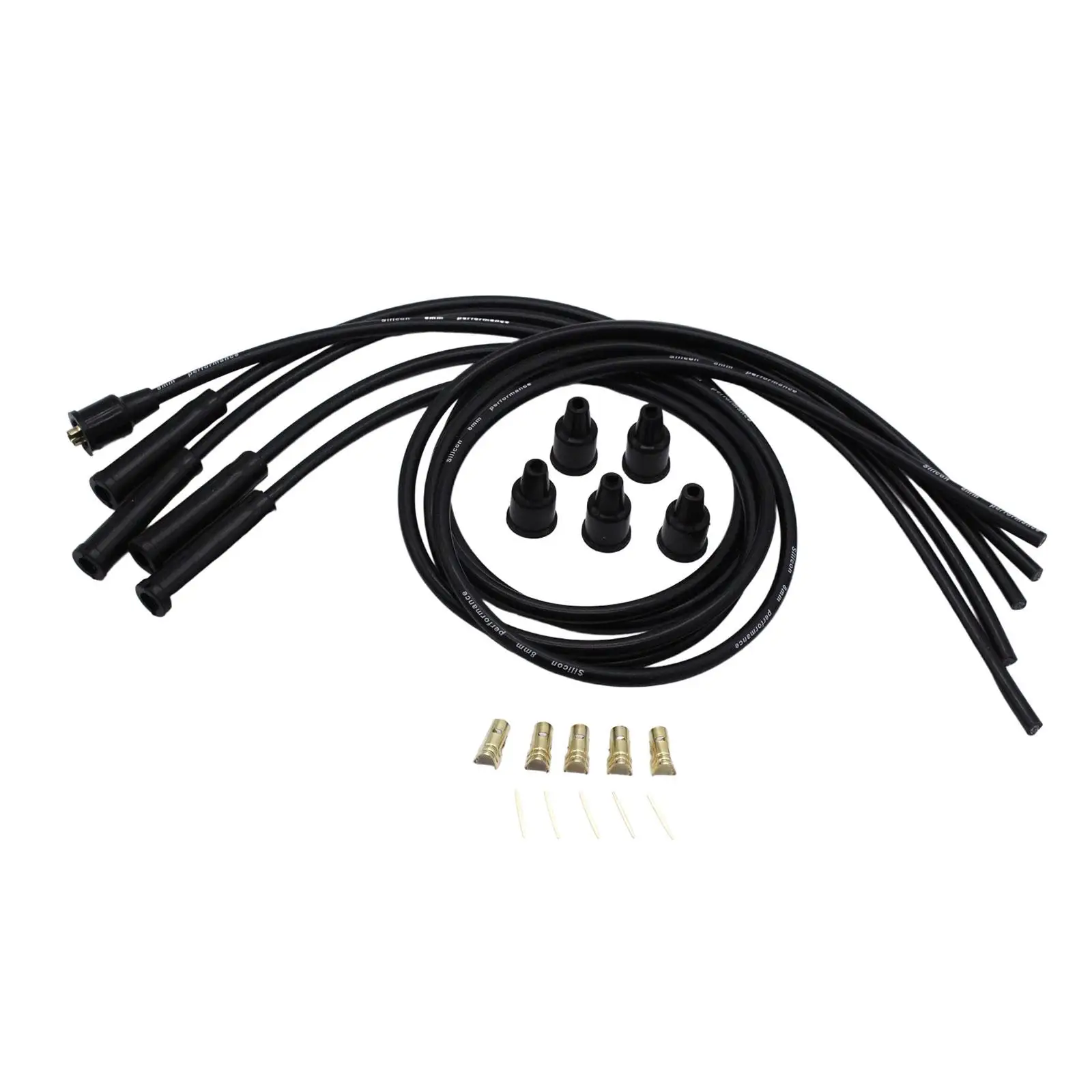 8mm Spark Plug Cables Professional 1 Meter Line Length HT Leads for 4 Cylinder