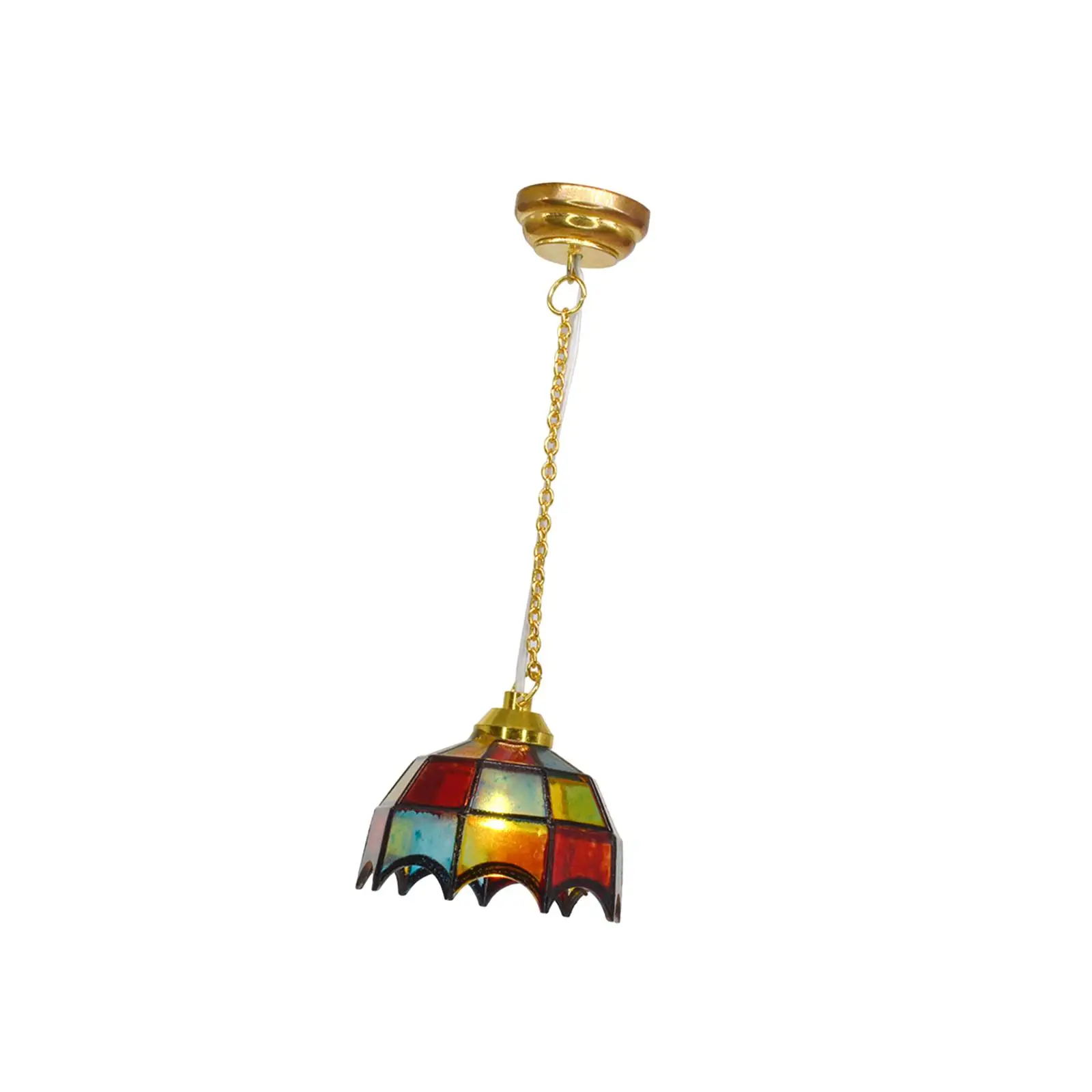 Miniature Dollhouse Ceiling Lamp Dollhouse Furniture for Dining Room Bedroom