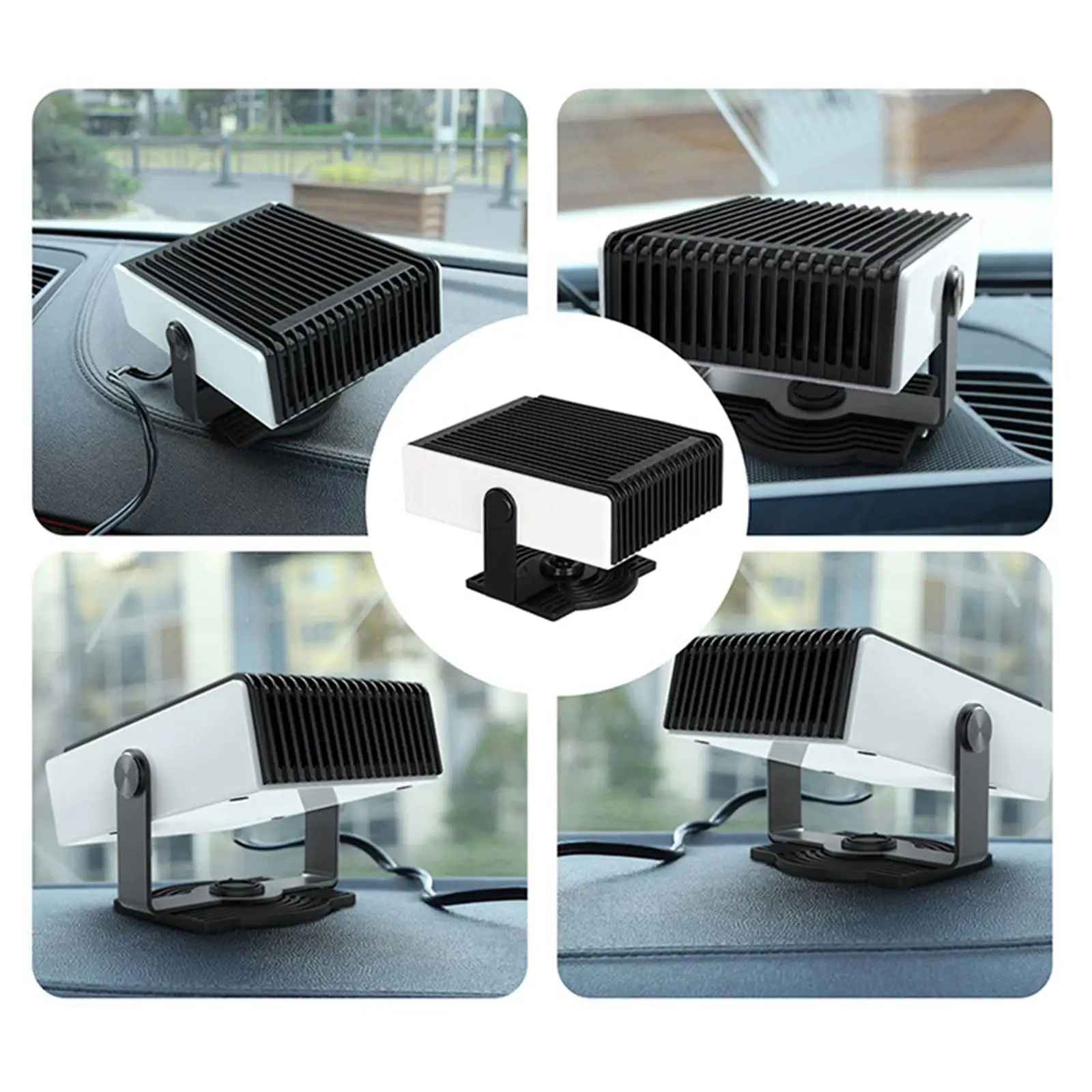 Auto Heater Fan 2 in 1 Fast Heating Multifunction 2 Level for Winter Cig Lighter Plug
