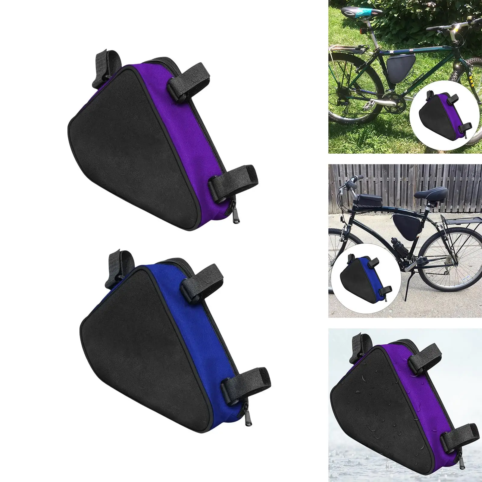 Bike Triangle Bag for Large Size Road Bike Pouch Bag Cycling Accessories Pack with Plenty of Space for Cellphone, Wallet, Tools