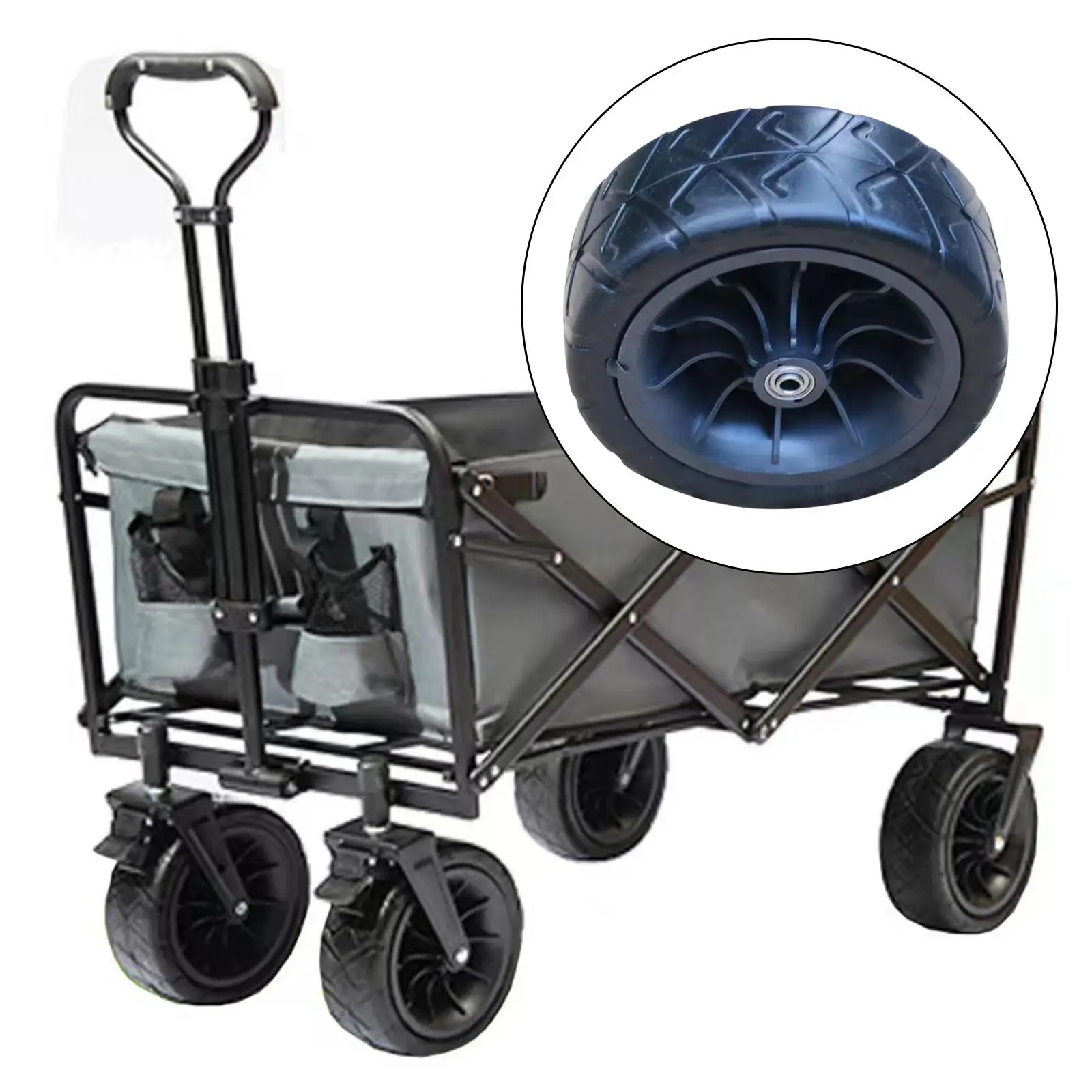 Replacement Wheel for Wagon Cart Hand Truck Outdoor Camping Wagon Accessory