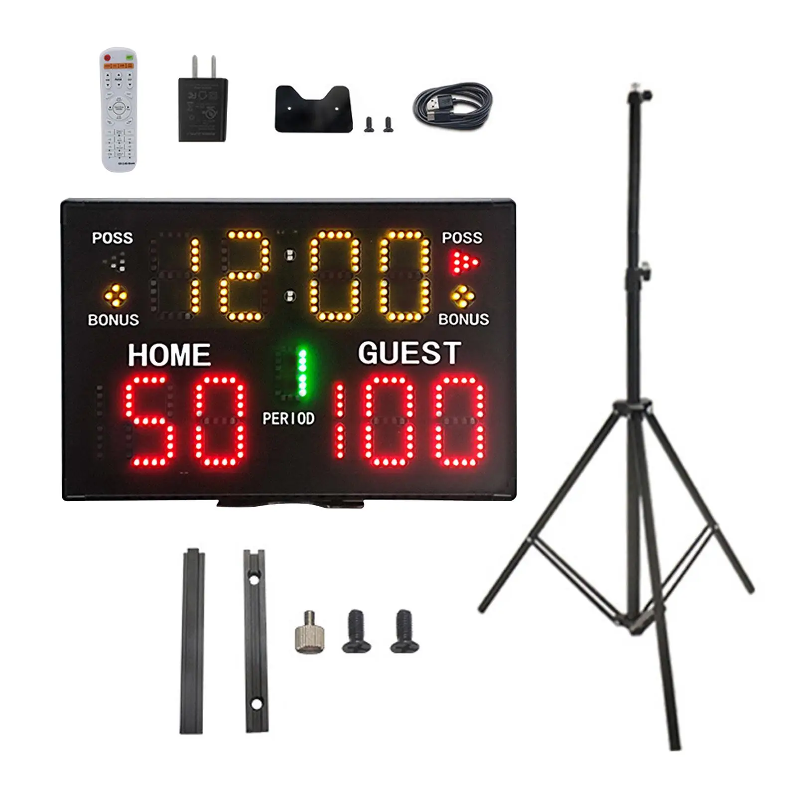 Digital Scoreboard Score Keeper Electronic Scoreboard with Accessories for Basketball Tennis Volleyball Boxing Judo Sports
