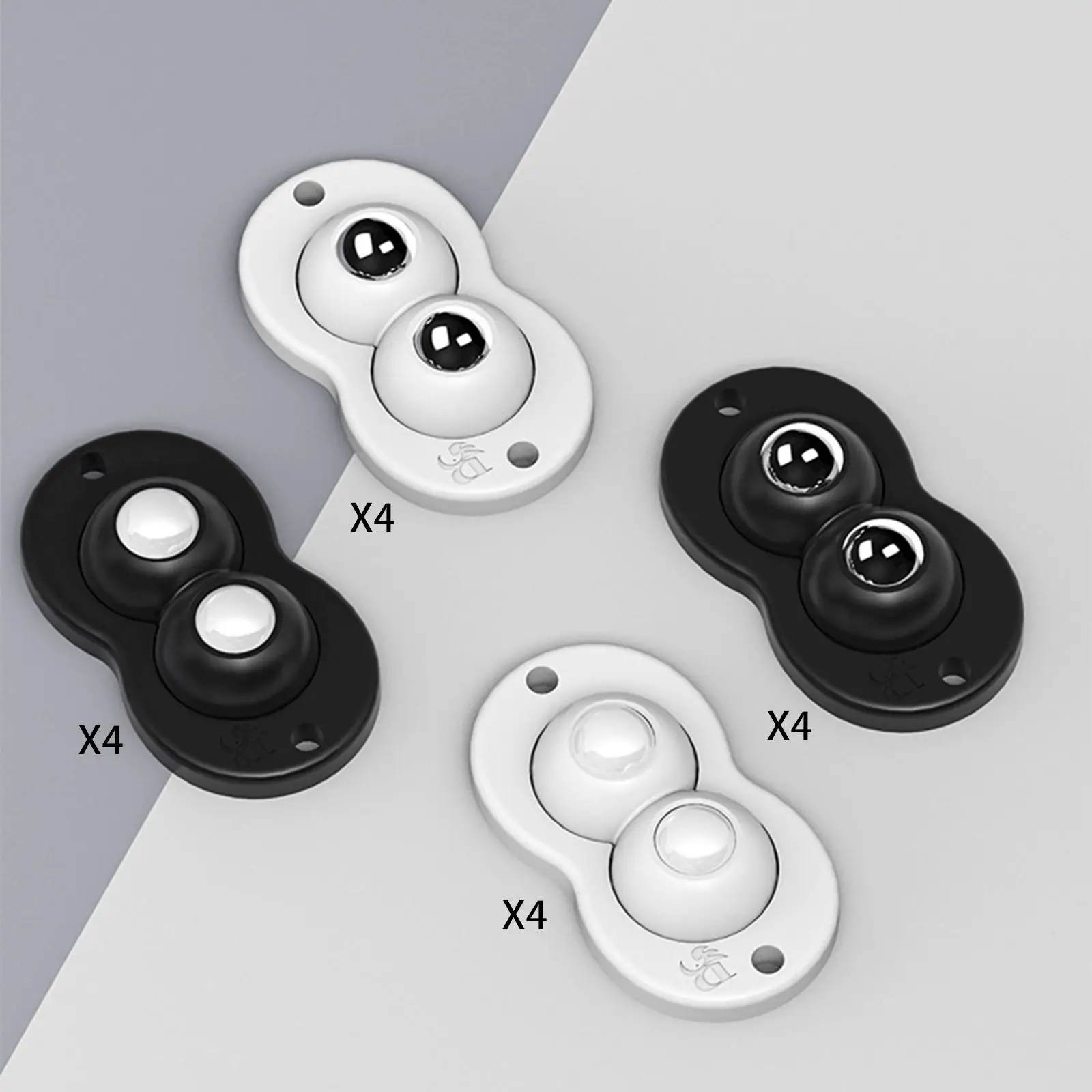 360 Degree Rotation Mini Swivel Wheels Self Adhesive 4 Pack Sticky Pulley Swivel Caster Wheels Wheel Set for Drawer Container