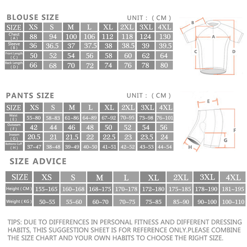 spring Mountain Bike Jersey long sleeve short sleeve 9D Gel Cycling Pants Suit Men zipper Cycling Jersey set