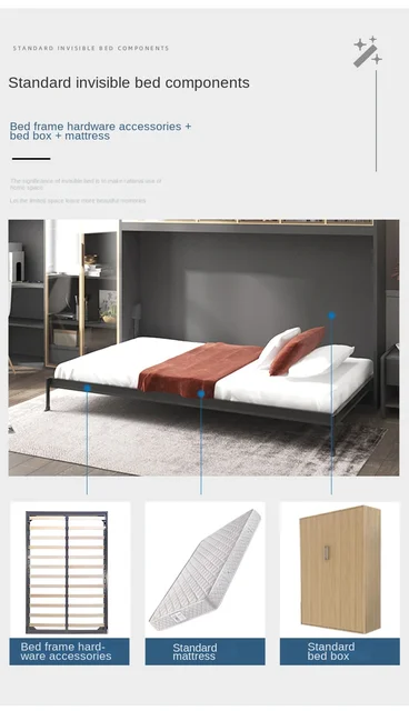 Kit de herrajes para cama eléctrica, ahorro de espacio, plegable, Vertical,  motorizado, con conector para sofá - AliExpress