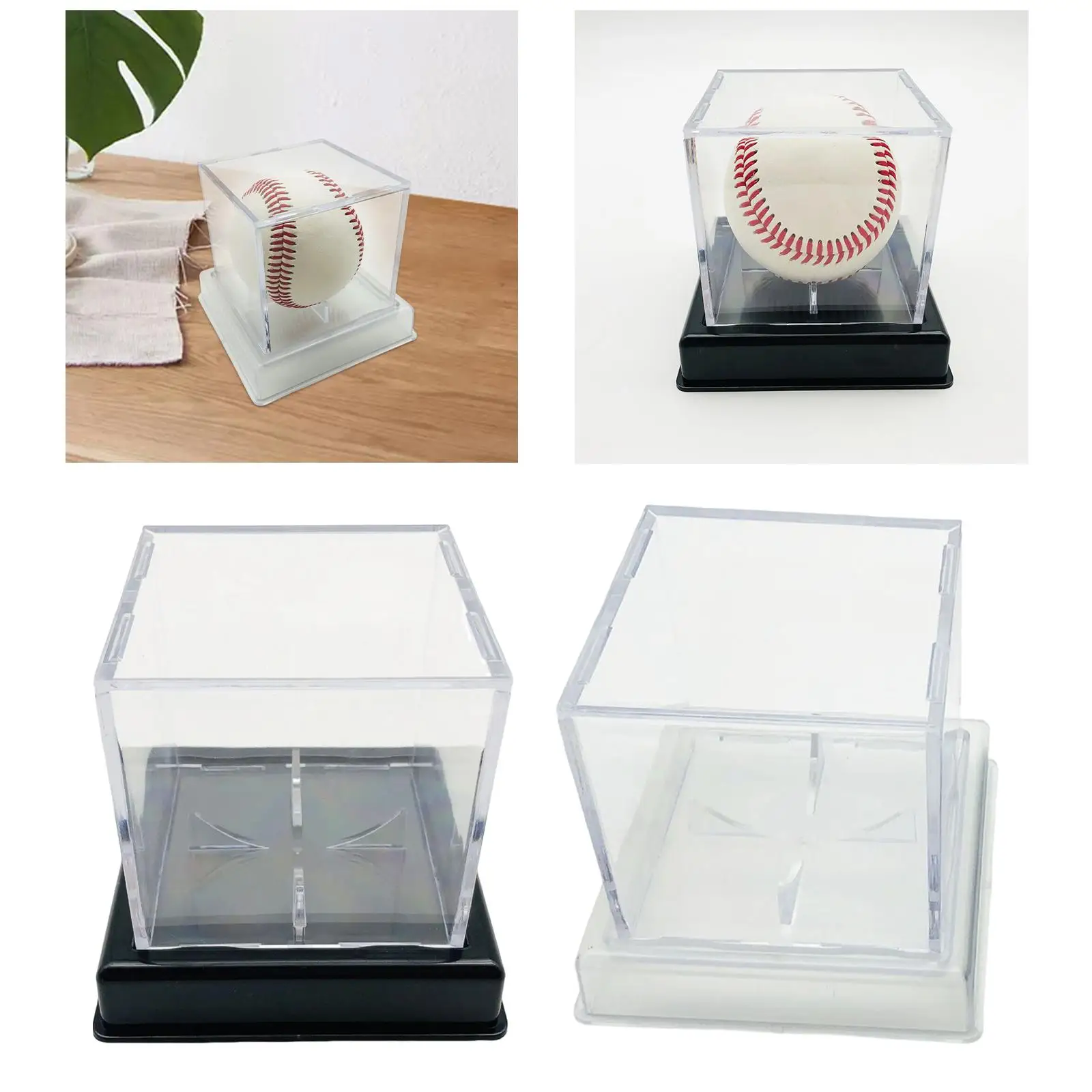 Clear Square Display Case Baseball Display Case for Doll Living Room Jewelry