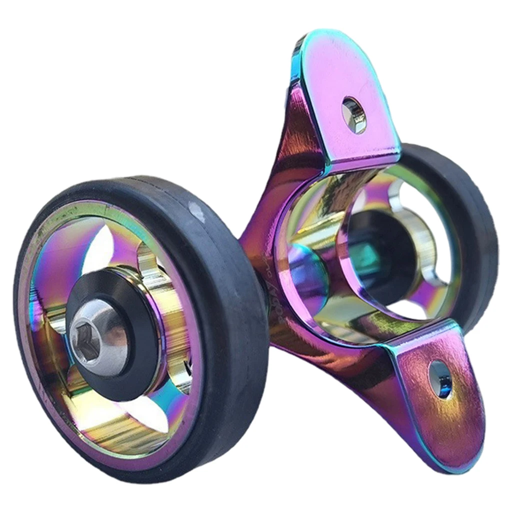 Aluminum Alloy Folding bike Wheel Modification Refit Einfach zu installieren Double Roller Rear Wheel for Cycling Components