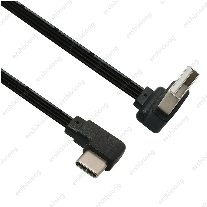 Soft 0.1m 0.2m 0.3m 0.5m Short USB Type C Cable Right Angle 90 Degree USB A Type to Type C Converter Data Cord Charger digital optical cable