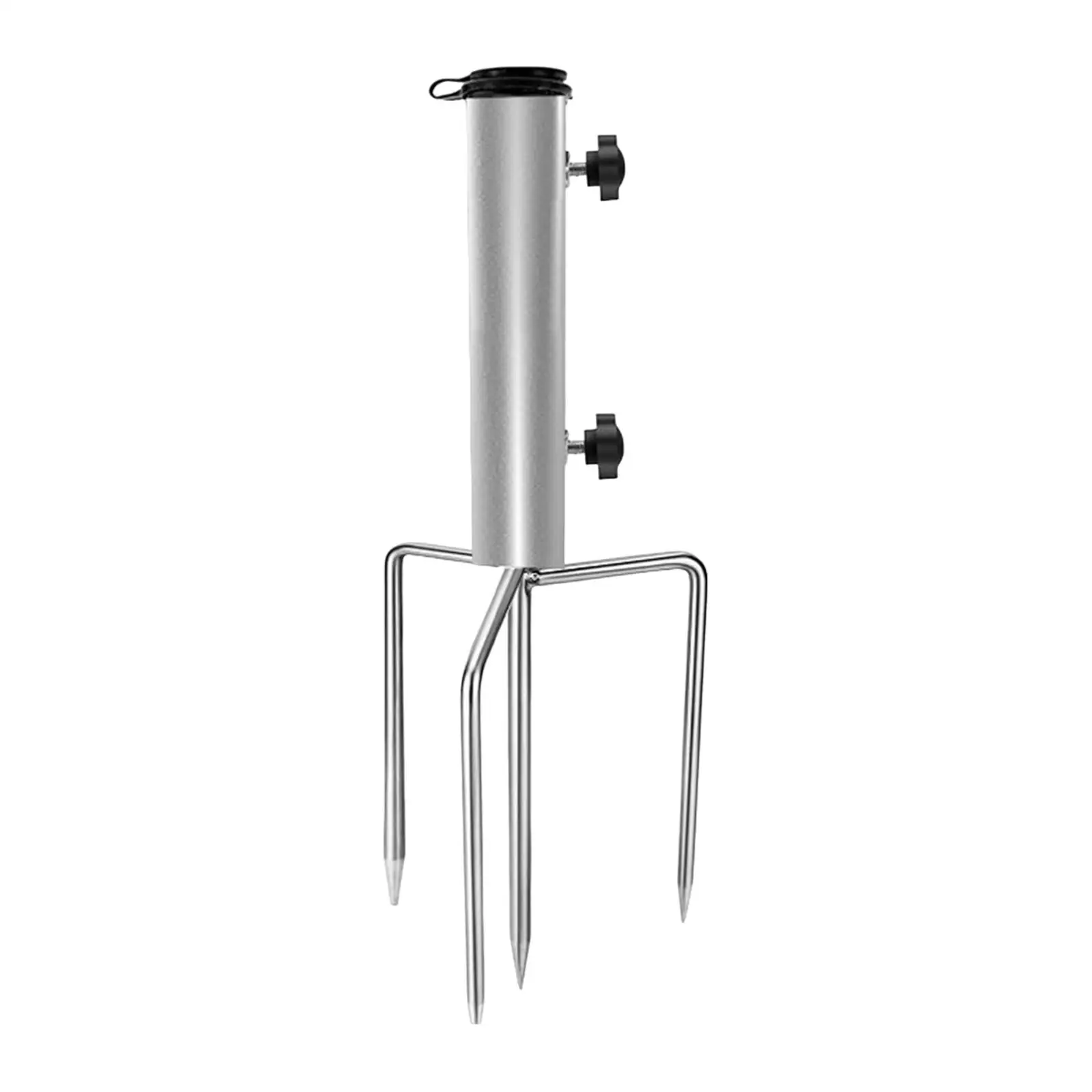 Parasol Ground Anchor Durable with 4 Spikes Insert Plug Heavy Duty Stable Umbrella Base Stand for Lawn Hiking BBQ Yard Outdoor