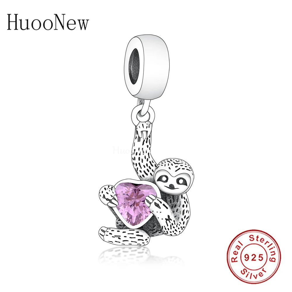 Fit Original Brand Charm Bracelet 925 Silver Sloth I Love You To The Moon And Back Bead For Making Women Girfriend Berloque 2022 evil eye necklace