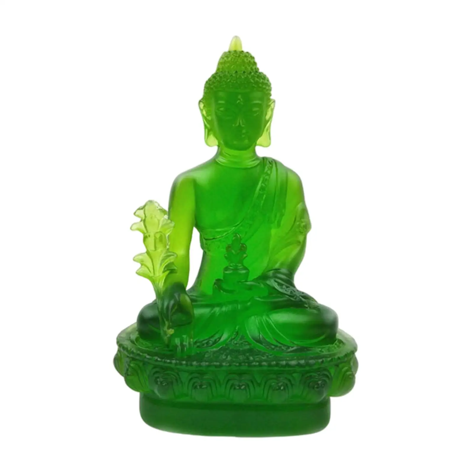 Meditation Buddha Statue Pharmacist Sculpture Enshrined Decorations Figurines Collection for Meditation Living Room Office Home