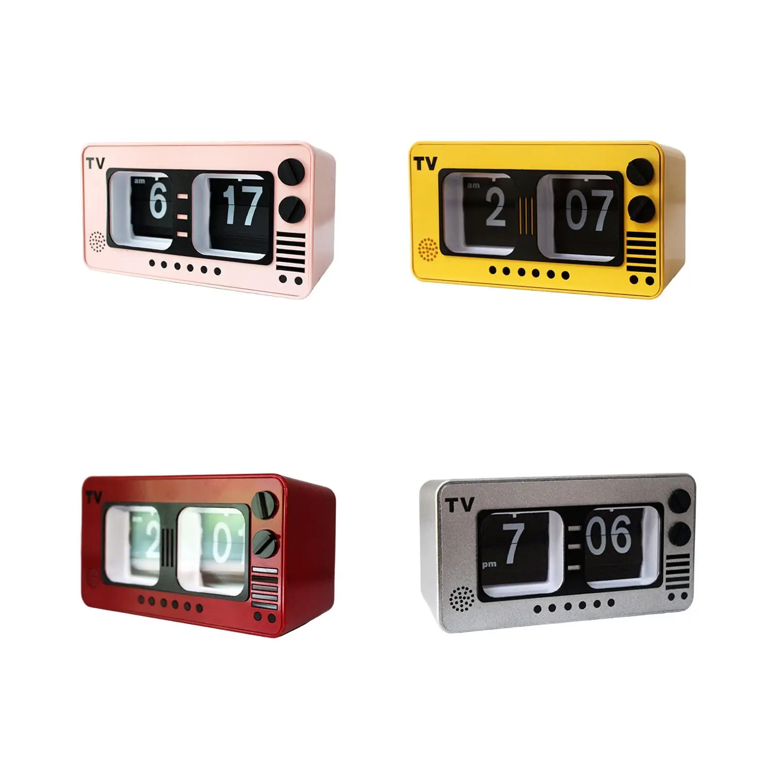Auto Flip Clock Silent Sweep Non Ticking File Down Page Clocks for Bedroom