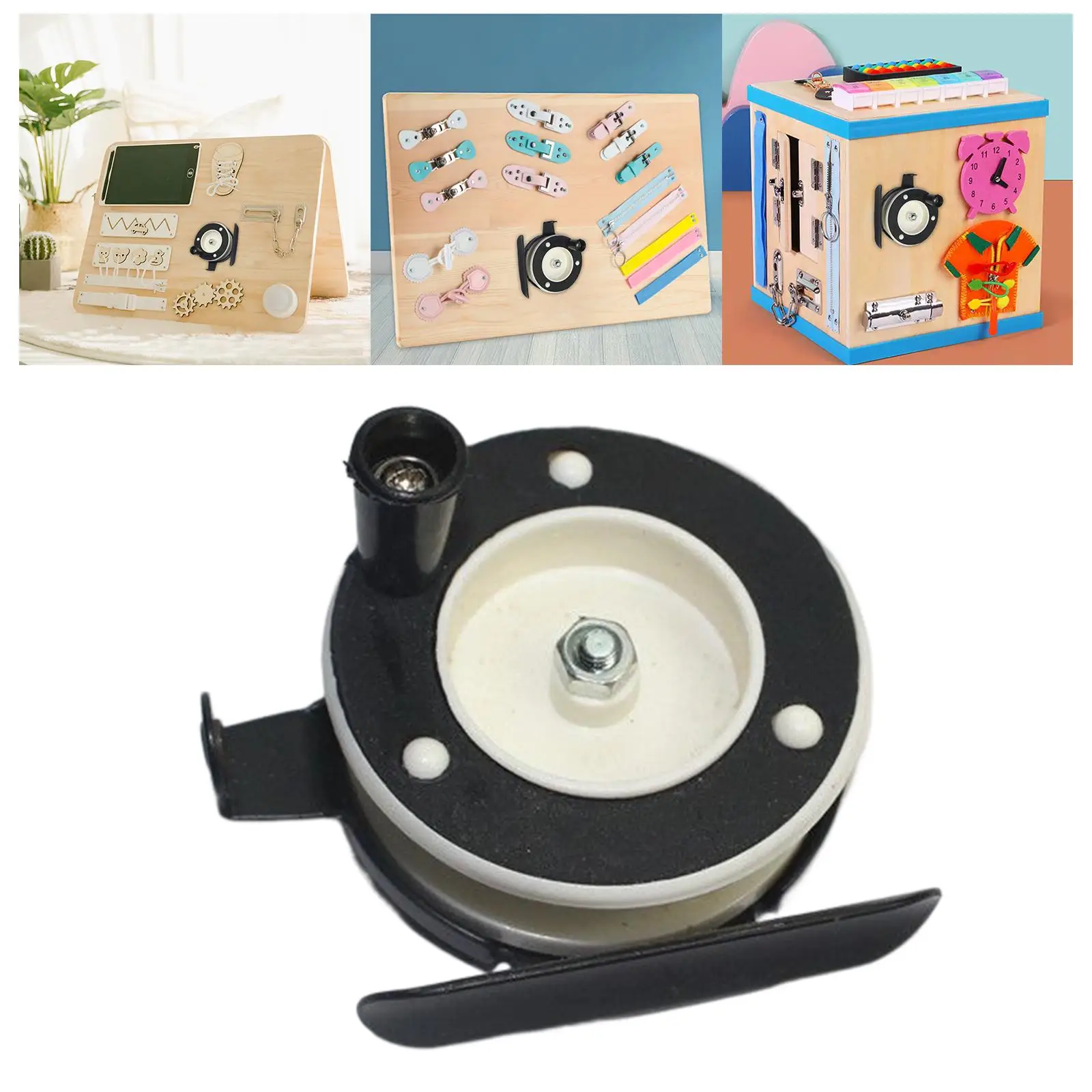 Montessori Busy Board DIY Accessories Fishing Reel,Learning Skill Toy Developmental Cognition Game,Early Educational Toys