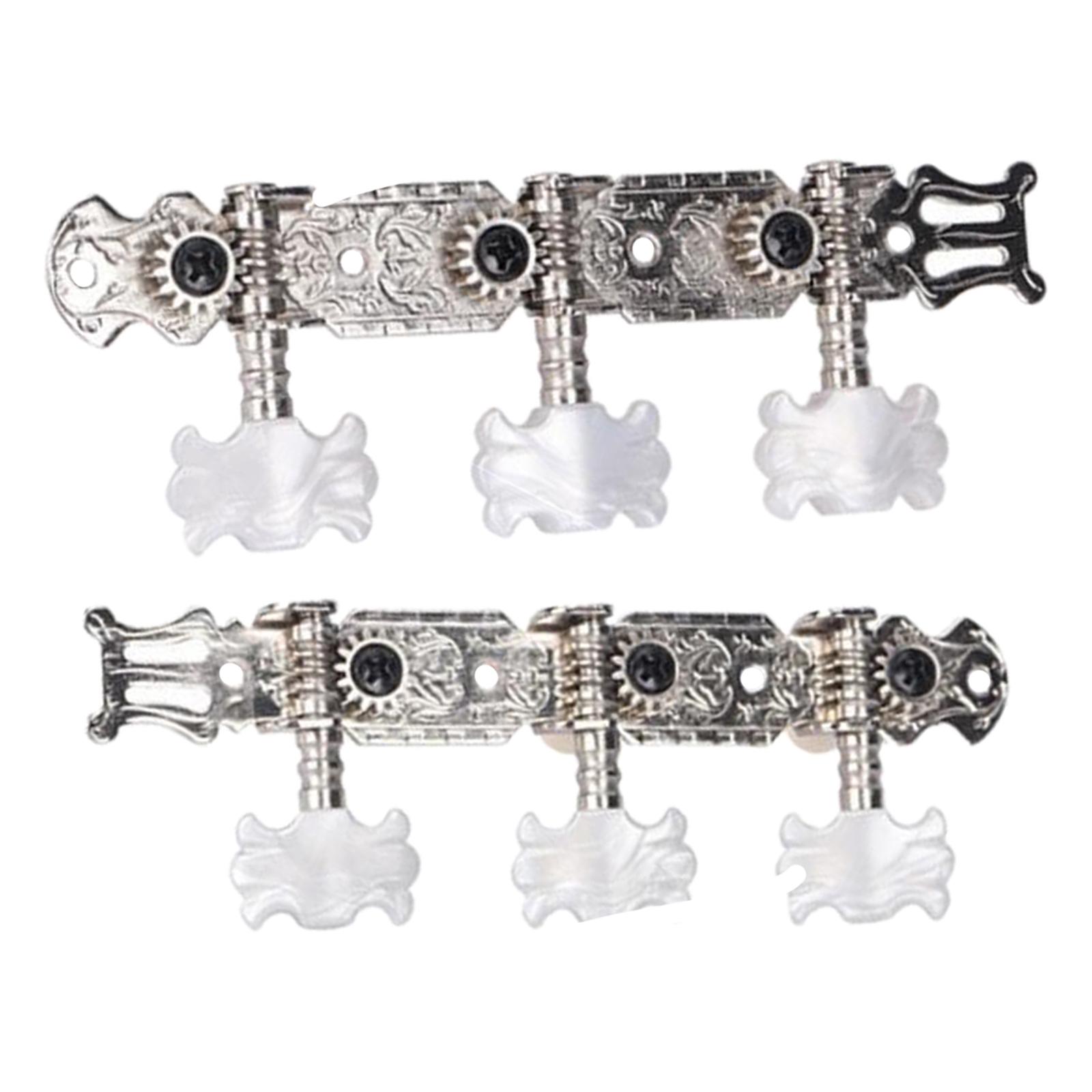 2 Pieces Metal Guitar String Tuning Pegs Machine Heads Tuners Keys for Classical Guitar Accessories