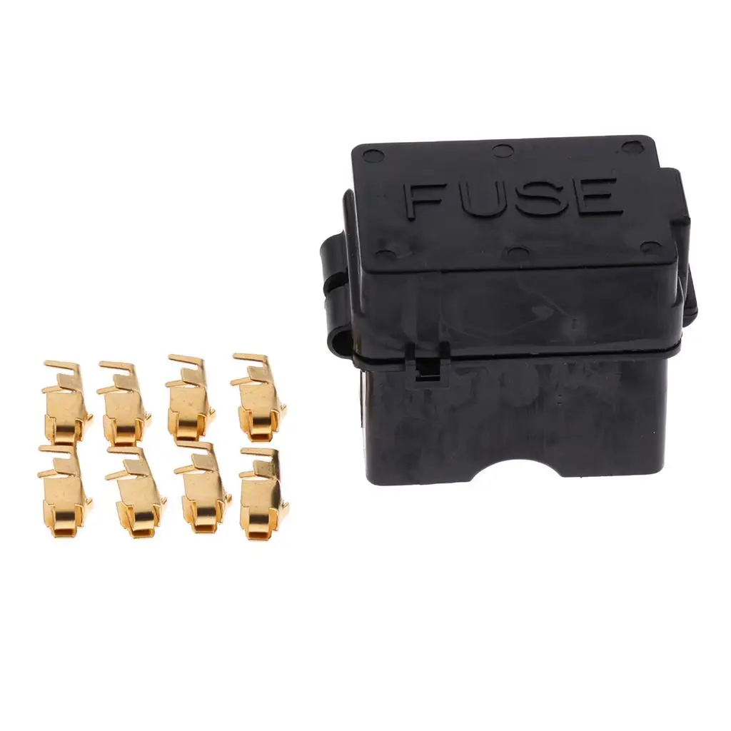 Car Boat 4 Way Circuit Blade Fuse Box Holder Block for Standard ATO ATC Fuse